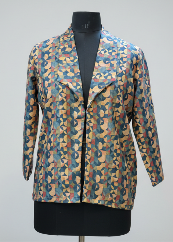 Effortless Edge: The Seamless Geometric Jacket