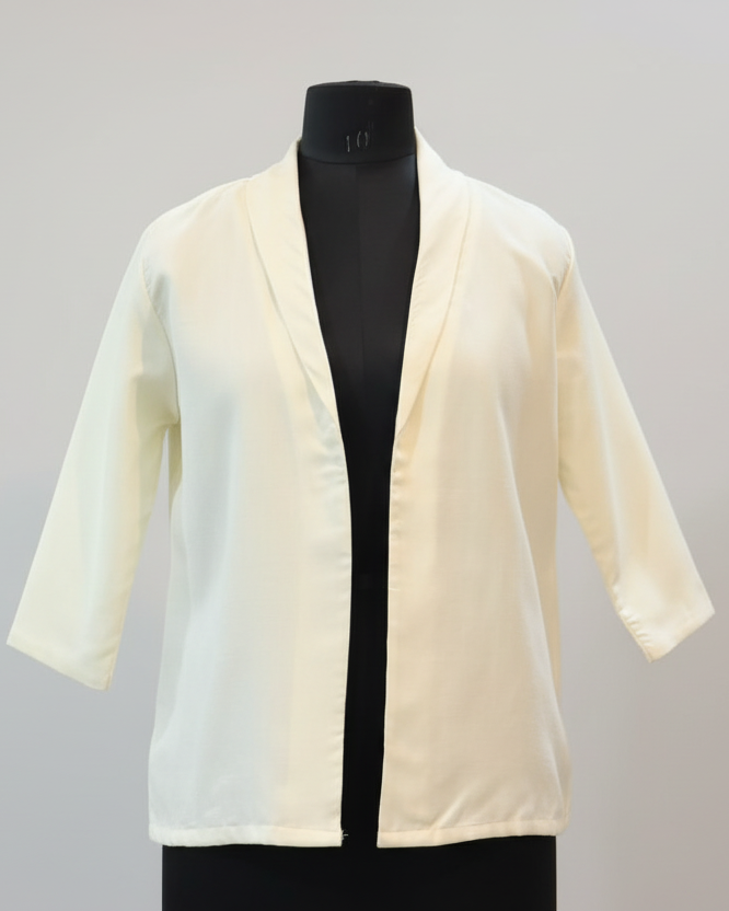 Soft And Simple Off White Jacket for Women