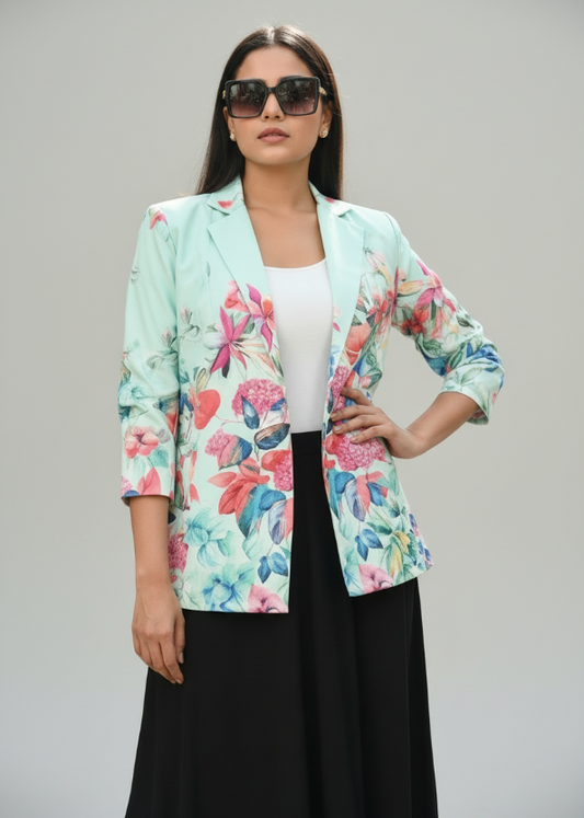 Fashion Forward Floral Collar Women's Jacket