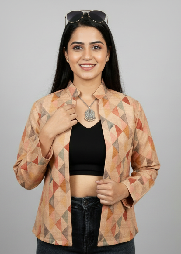Striking Shapes : Women's Modern Geometric Jacket