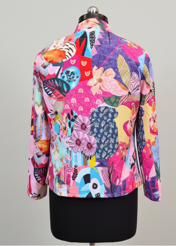 The Showstopper: Women's Abstract Floral Jacket