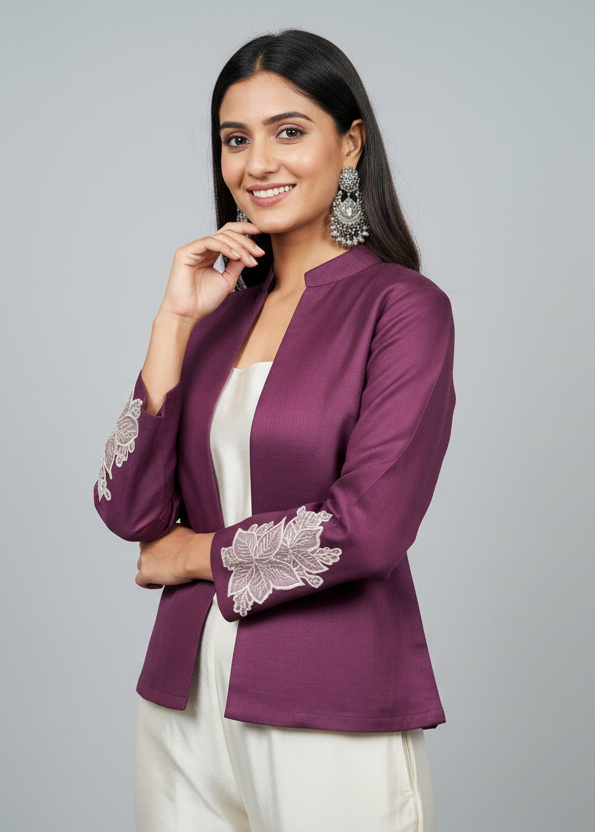 Fusion Purple Patch Jacket For the Bold Woman